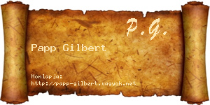 Papp Gilbert névjegykártya