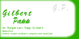 gilbert papp business card